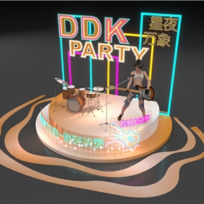 现代 美陈 音乐会小舞台