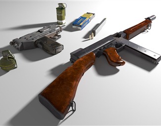 现代 冲锋枪 汤姆逊冲锋枪 M1A1冲锋枪 武器装备