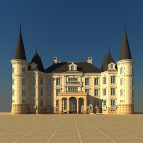 欧式 酒店建筑 古堡酒庄酒店