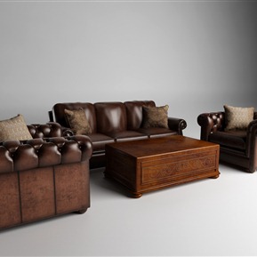 美式 沙发茶几组合 沙发组合