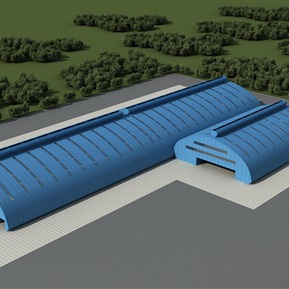 现代 粮仓 仓库粮仓