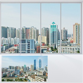 现代简约浅灰色白天外景 城市 VR