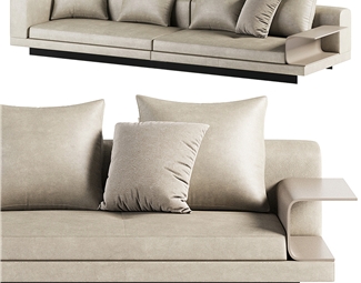 现代 多人沙发 minotti 皮革沙发 沙发组合
