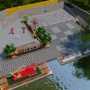 现代 广场 花园游乐场