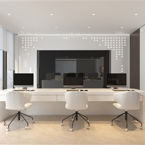 新中式 办公室 中青文化广场办公楼张总办公室