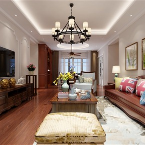 美式 客厅 客餐厅