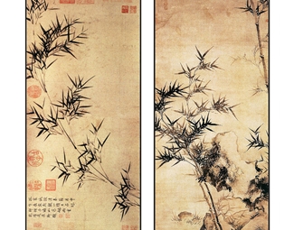 新中式竹子挂画