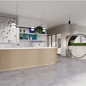 现代 前台 办公区