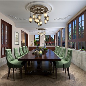 美式 餐厅 餐厅活动室