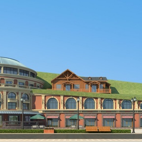 简欧 酒店建筑 酒店