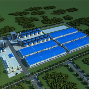 现代 鸟瞰图 厂区