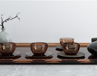 新中式茶具摆件组合