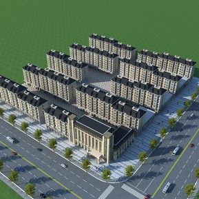 现代 住宅区 住宅鸟瞰