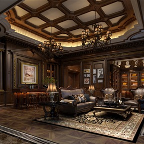 美式 客厅 品酒客厅