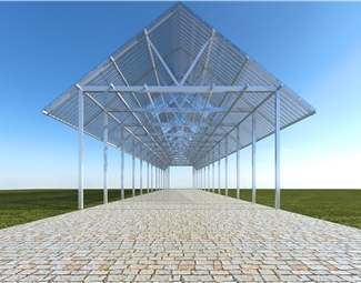 现代现代玻璃雨棚