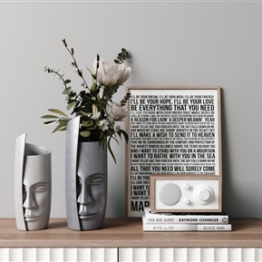 北欧 摆件组合 人脸艺术花瓶