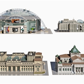 现代 建筑 建筑办公楼 住宅 体育馆