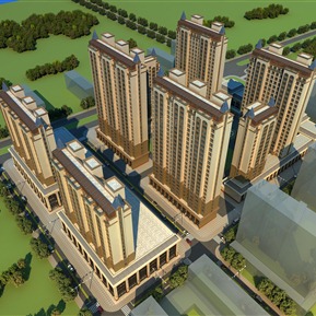 欧式 鸟瞰图 住宅鸟瞰