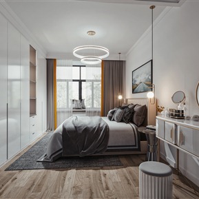 轻奢 卧室 主卧室