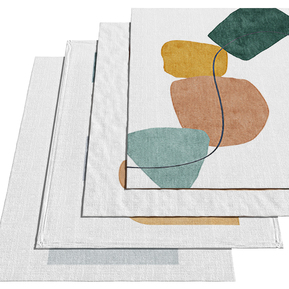 现代 方形地毯 布艺绒毛地毯