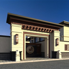 新中式 大门 大门入口