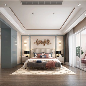 现代 卧室 女孩房