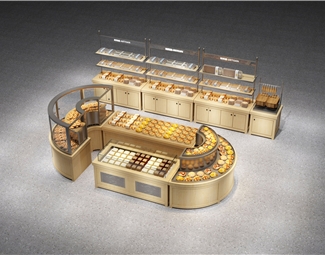 现代 展柜 面包展柜