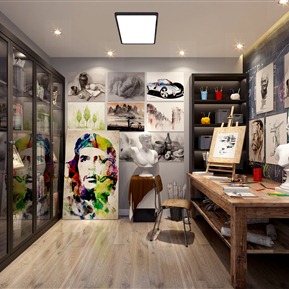 现代 画室 书房画室