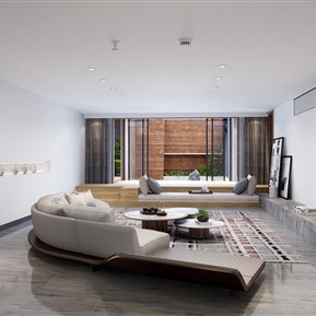 现代 休闲区 起居室休闲区