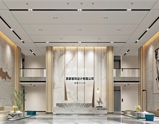现代办公室接待大厅