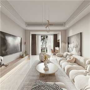 现代 客餐厅 奶油客餐厅