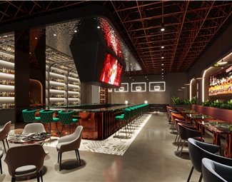 现代 餐厅 酒吧餐厅