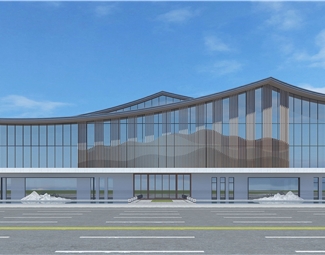 新中式大学食堂建筑