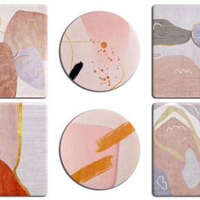 北欧 方形地毯 少女地毯