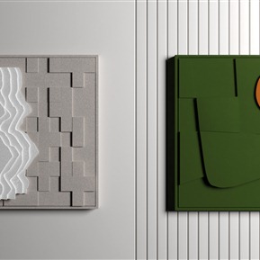 现代 墙饰 立体画