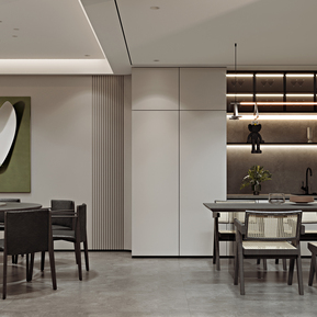新中式 客餐厅 极简客餐厅