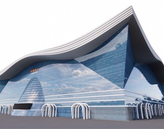 现代简约异形建筑