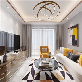 现代 客餐厅 全景