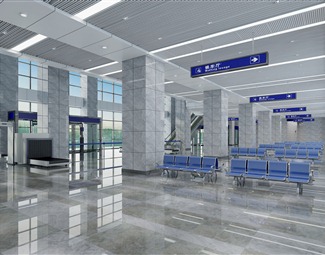 现代机场候机厅