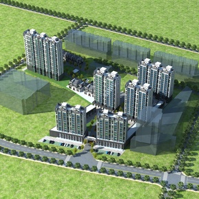 新中式 住宅区 住宅鸟瞰