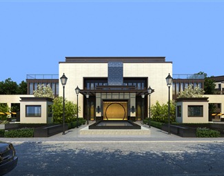 新中式 会所建筑 会所