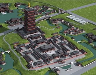新中式古建筑屋檐