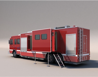 现代消防车模型