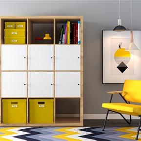 北欧 边柜 柜子 休闲椅 装饰画 吊灯组合