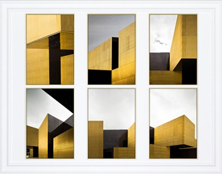 现代 建筑画 挂画 建筑 艺术 组合画