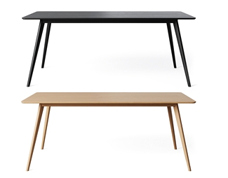 现代木质长条桌