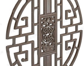 中式窗花3d模型