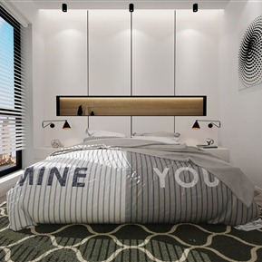 现代 卧室 卧室床