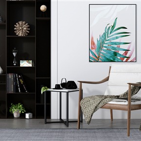 现代 书架 装饰柜 边柜 装饰画 装饰品 休闲椅组合