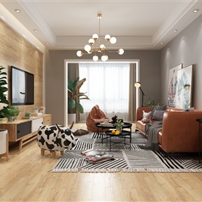 北欧 客厅 客餐厅